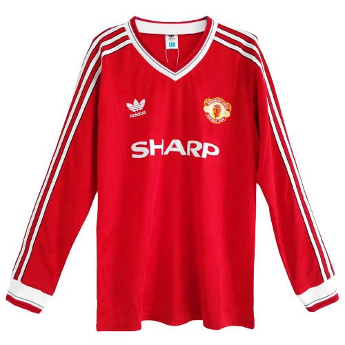 Camiseta Manchester United Primera Equipación ML Retro 1986 Rojo